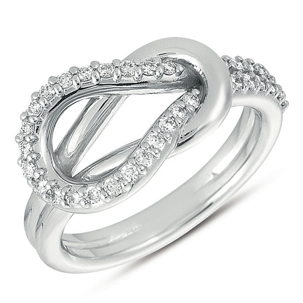 ELIE AZZI 0.29 ctw. WHITE GOLD LOVE KNOT RING D4155WG