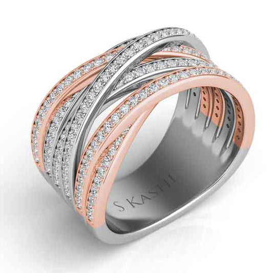 ELIE AZZI 1.25 ctw. ROSE & WHITE GOLD DIAMOND FASHION RING D4167RW