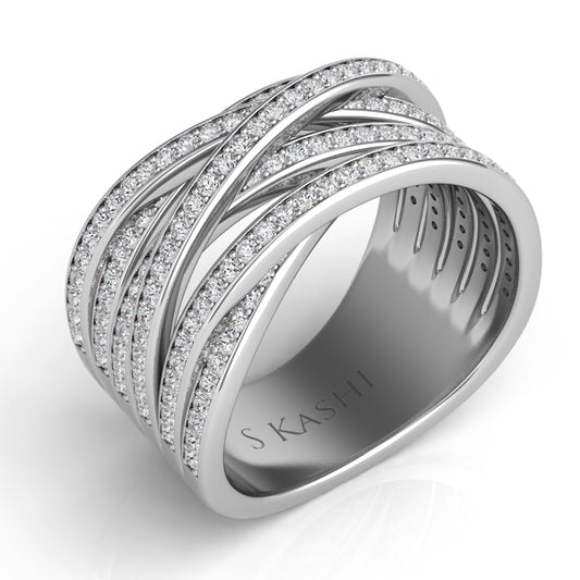 ELIE AZZI 1.25 ctw. WHITE GOLD DIAMOND FASHION RING D4167WG