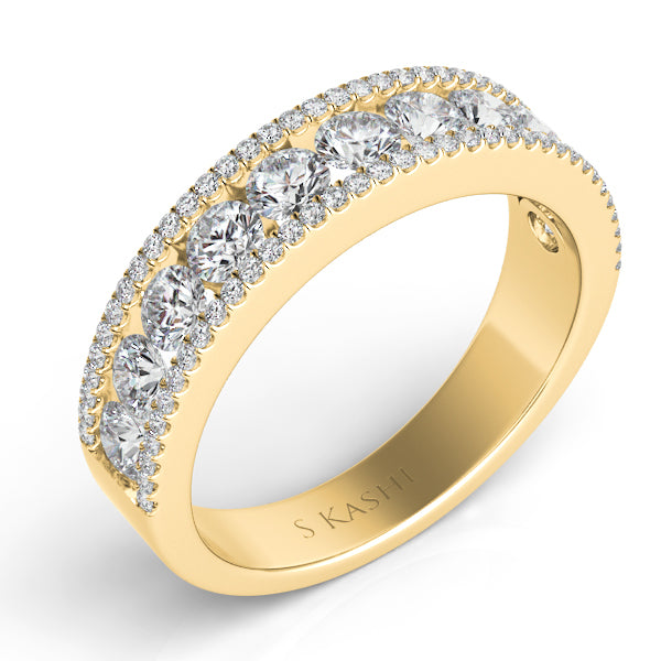ELIE AZZI 1.18 ctw. YELLOW GOLD DIAMOND BAND D4170YG