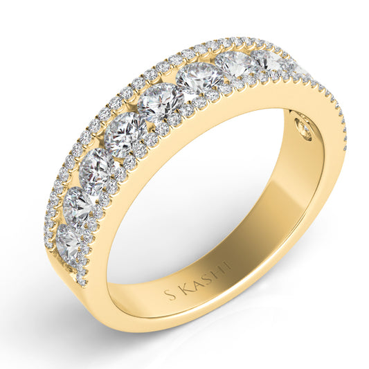 ELIE AZZI 1.18 ctw. YELLOW GOLD DIAMOND BAND D4170YG