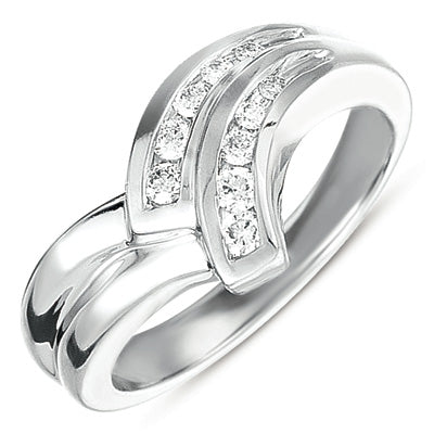 ELIE AZZI 0.19 ctw. CHANNEL SET DIAMOND RING D4179WG