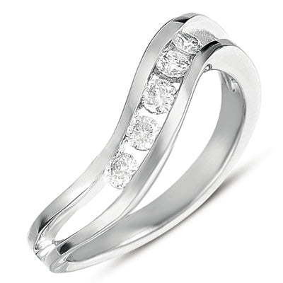 ELIE AZZI 0.31 ctw. CHANNEL SET DIAMOND RING D4180WG