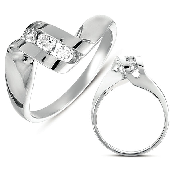 ELIE AZZI 0.18 ctw. CHANNEL SET DIAMOND RING D4181WG
