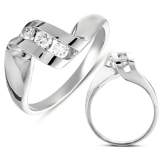 ELIE AZZI 0.18 ctw. CHANNEL SET DIAMOND RING D4181WG