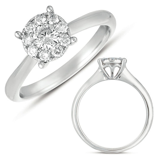 ELIE AZZI 0.49 ctw. WHITE GOLD DIAMOND RING D4190WG