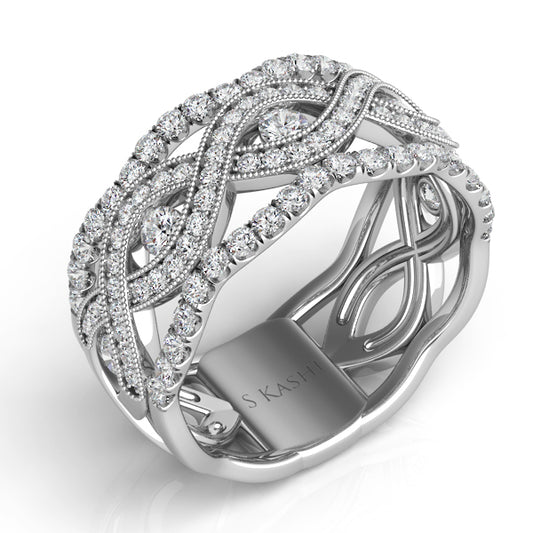 ELIE AZZI 0.83 ctw. WHITE GOLD DIAMOND FASHION RING D4195WG