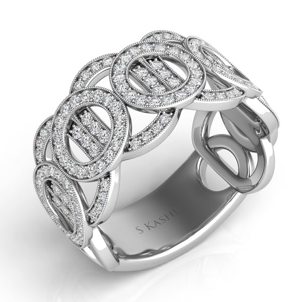 ELIE AZZI 0.68 ctw. WHITE GOLD DIAMOND FASHION RING D4196WG
