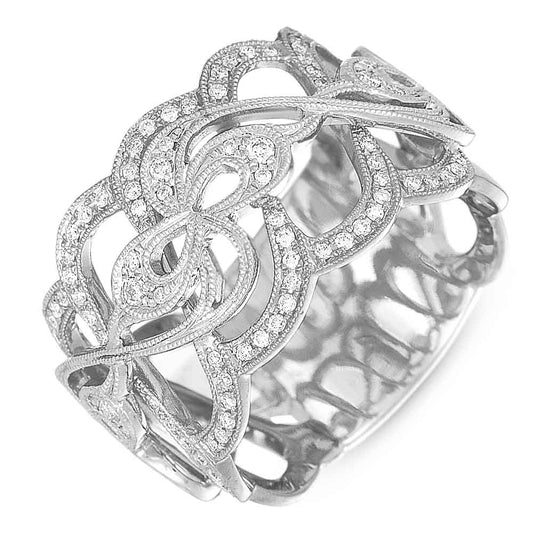 ELIE AZZI 0.28 ctw. WHITE GOLD PAVE BAND D4198WG