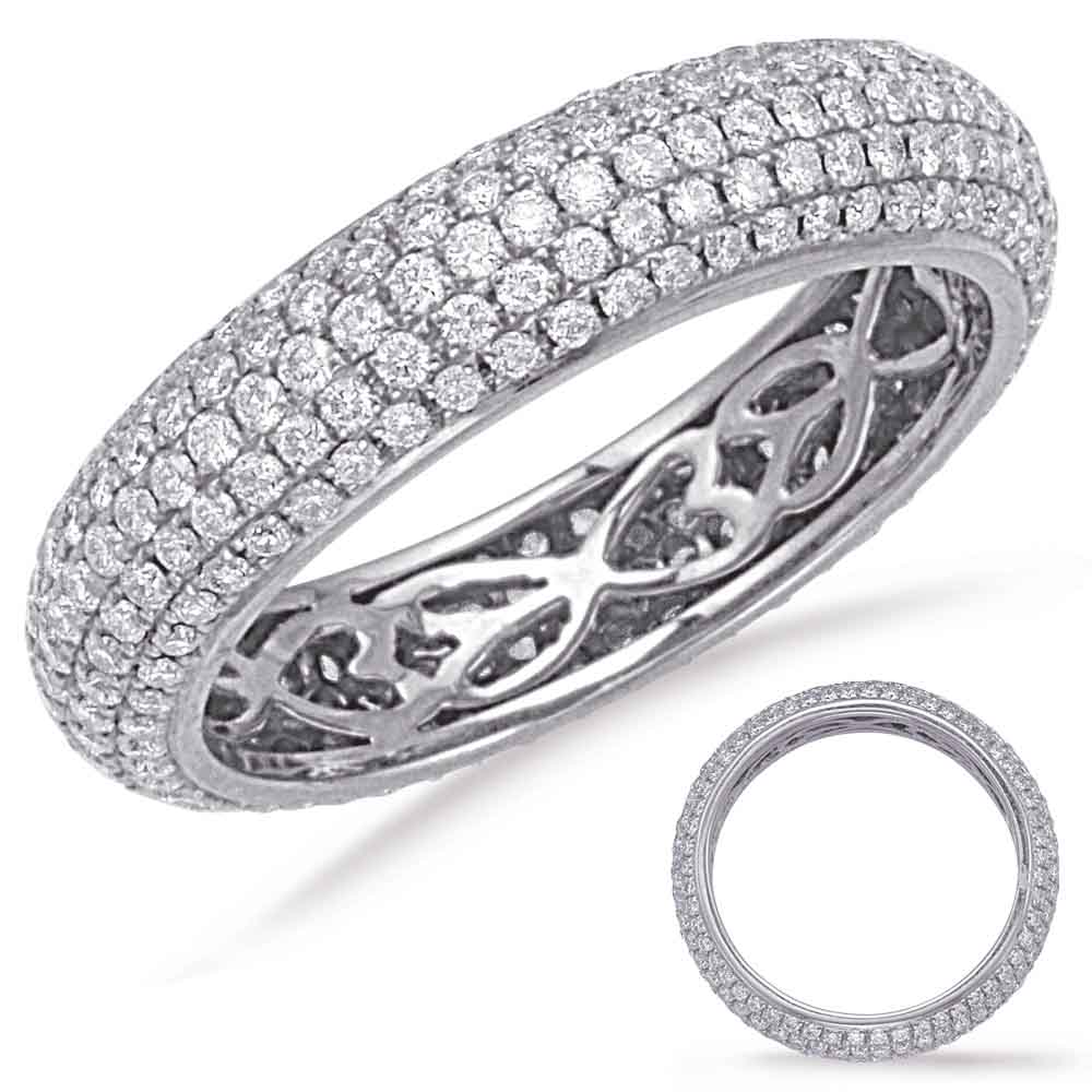 ELIE AZZI 1.36 ctw. WHITE GOLD ETERNITY PAVE BAND D4201WG