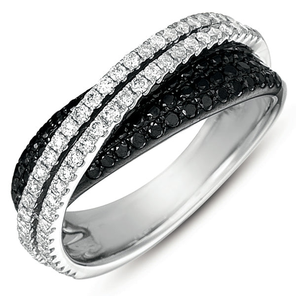 ELIE AZZI 0.99 ctw. WHITE GOLD FASHION DIAMOND RING D4208BLWG