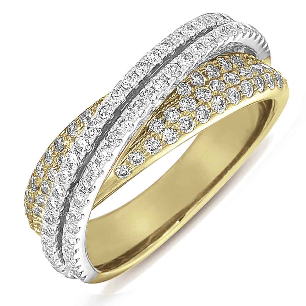 ELIE AZZI 0.93 ctw. YELLOW & WHITE GOLD FASHION DIAMOND RING D4208YW