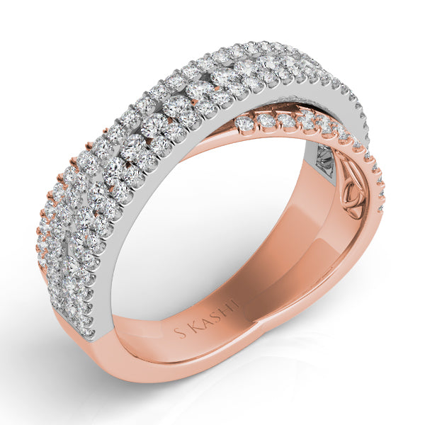 ELIE AZZI 1.28 ctw. ROSE & WHITE GOLD DIAMOND FASHION RING D4209RW