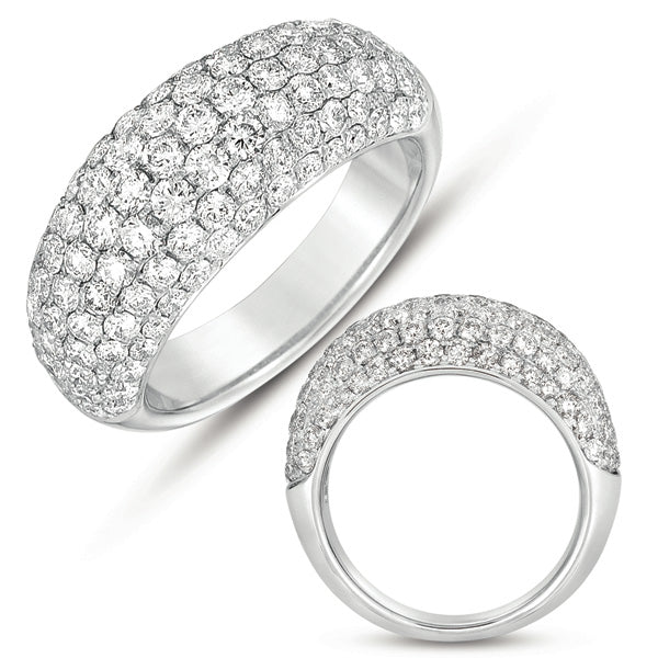 ELIE AZZI 2.45 ctw. WHITE GOLD PAVE WEDDING BAND D4215WG