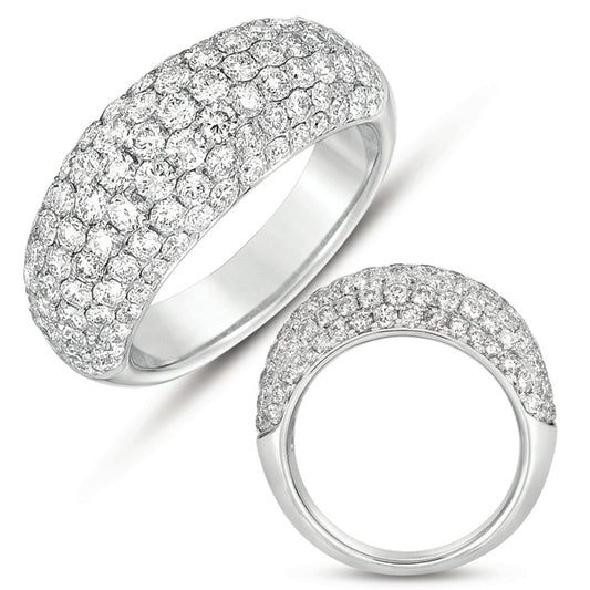 ELIE AZZI 2.45 ctw. WHITE GOLD PAVE WEDDING BAND D4215WG