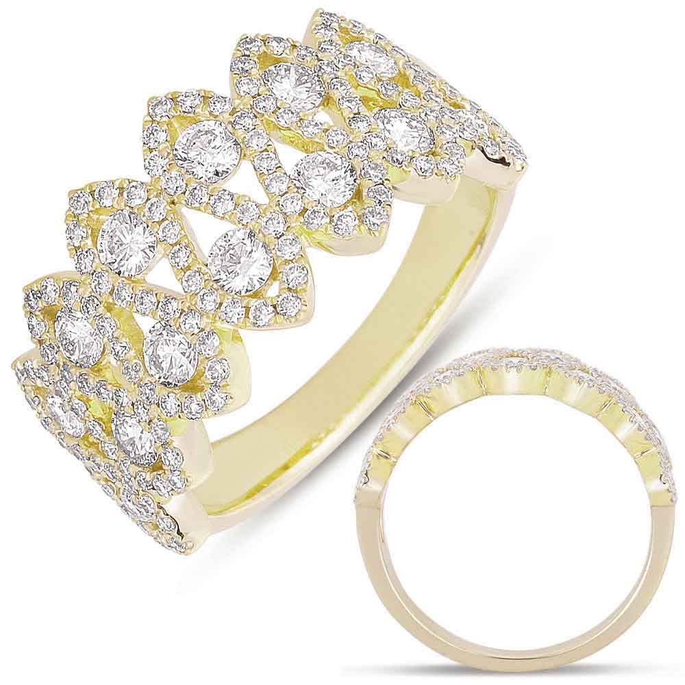 ELIE AZZI 1.22 ctw. YELLOW GOLD FASHION RING D4218YG