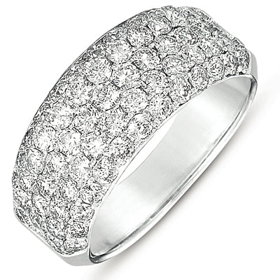 ELIE AZZI 1.94 ctw. WHITE GOLD PAVE WEDDING BAND D4220WG