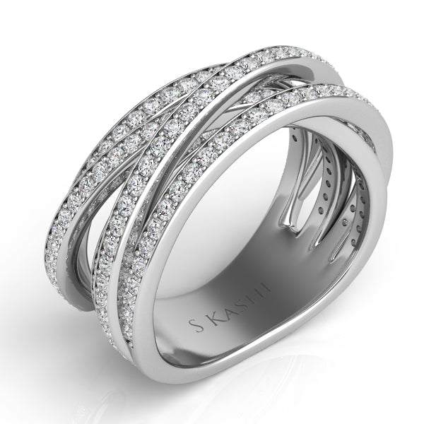 ELIE AZZI 1.11 ctw. WHITE GOLD DIAMOND FASHION RING D4227WG