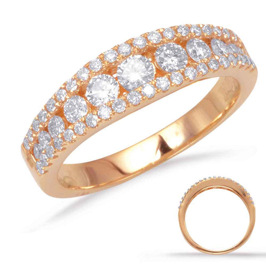 ELIE AZZI 0.78 ctw. ROSE GOLD WEDDING BAND D4253RG