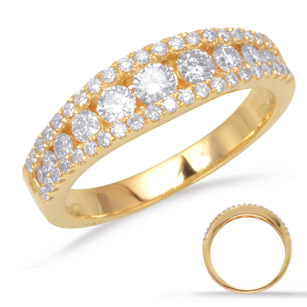 ELIE AZZI 0.78 ctw. YELLOW GOLD WEDDING BAND D4253YG