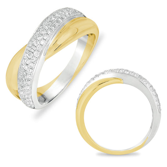 ELIE AZZI 0.57 ctw. WHITE & YELLOW GOLD RING D4259YW