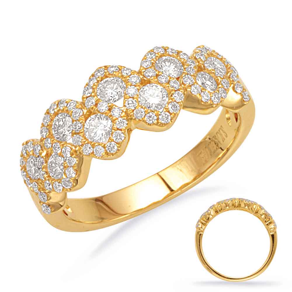 ELIE AZZI 0.82 ctw. YELLOW GOLD DIAMOND FASHION RING D4268YG