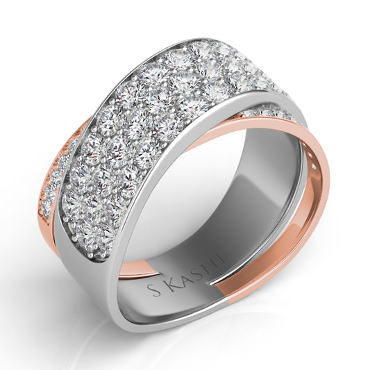 ELIE AZZI 1.66 ctw. ROSE & WHITE GOLD DIAMOND FASHION RING D4271RW