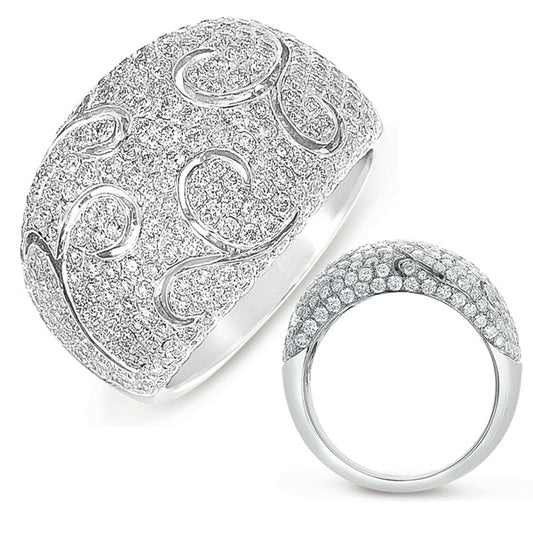 ELIE AZZI 1.92 ctw. PLATINUM DIAMOND PAVE RING D4280-PL