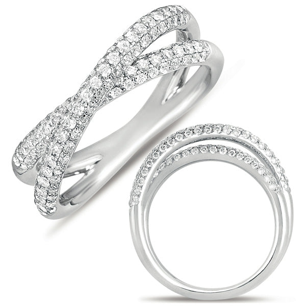 ELIE AZZI 0.69 ctw. WHITE GOLD PAVE DIAMOND RING D4287WG