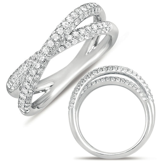 ELIE AZZI 0.69 ctw. WHITE GOLD PAVE DIAMOND RING D4287WG
