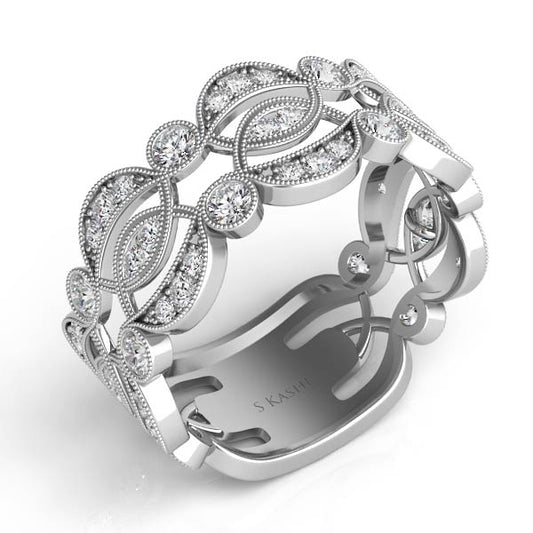 ELIE AZZI 0.68 ctw. WHITE GOLD DIAMOND FASHION RING D4292WG
