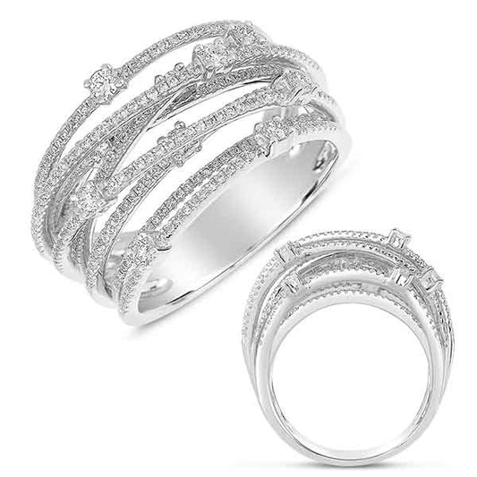 ELIE AZZI 0.89 ctw. WHITE GOLD FASHION RING D4296WG