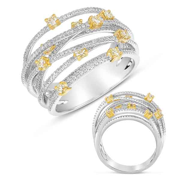 ELIE AZZI 0.90 ctw. WHITE GOLD FASHION RING D4296YW