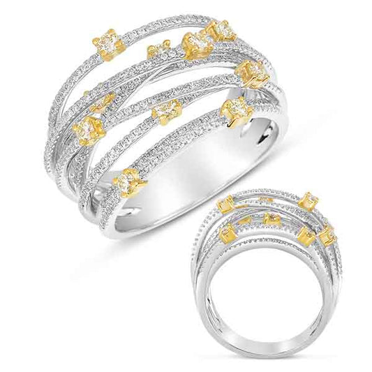 ELIE AZZI 0.90 ctw. WHITE GOLD FASHION RING D4296YW