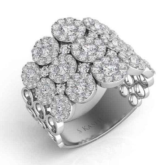 ELIE AZZI 2.98 ctw. WHITE GOLD DIAMOND FASHION RING D4310WG