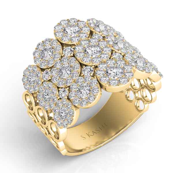 ELIE AZZI 2.98 ctw. YELLOW GOLD DIAMOND FASHION RING D4310YG