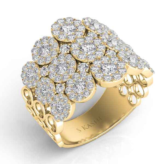 ELIE AZZI 2.98 ctw. YELLOW GOLD DIAMOND FASHION RING D4310YG
