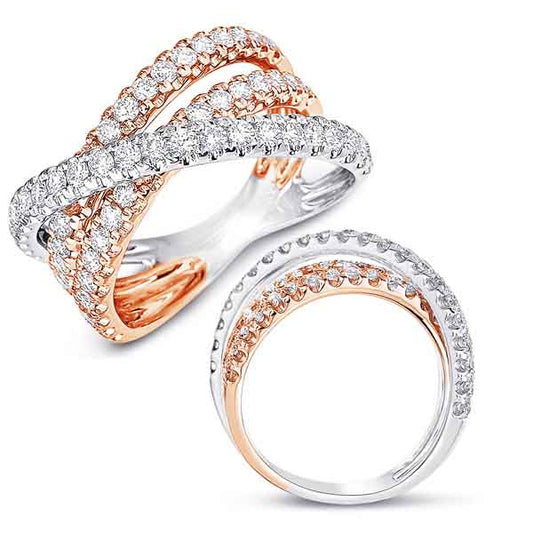 ELIE AZZI 1.23 ctw. ROSE & WHITE GOLD FASHION RING D4311RW