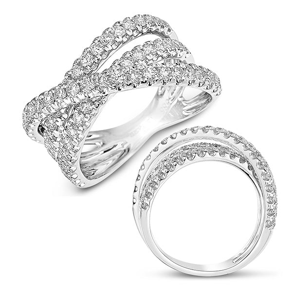 ELIE AZZI 1.23 ctw. WHITE GOLD DIAMOND FASHION RING D4311WG