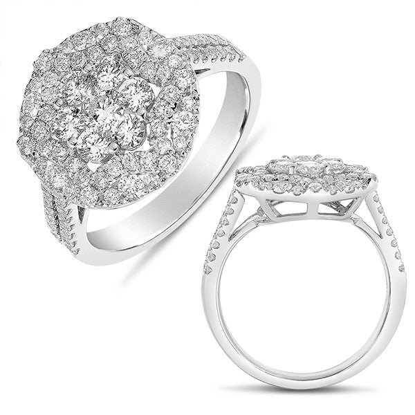 ELIE AZZI 1.54 ctw. WHITE GOLD FASHION DIAMOND RING D4322WG