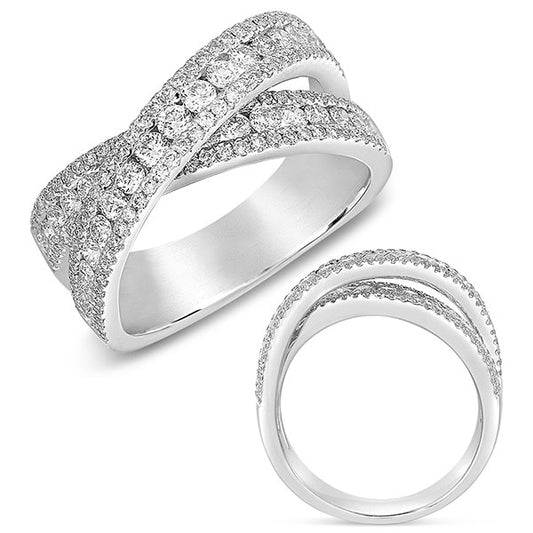 ELIE AZZI 1.34 ctw. PLATINUM DIAMOND FASHION RING D4328-PL