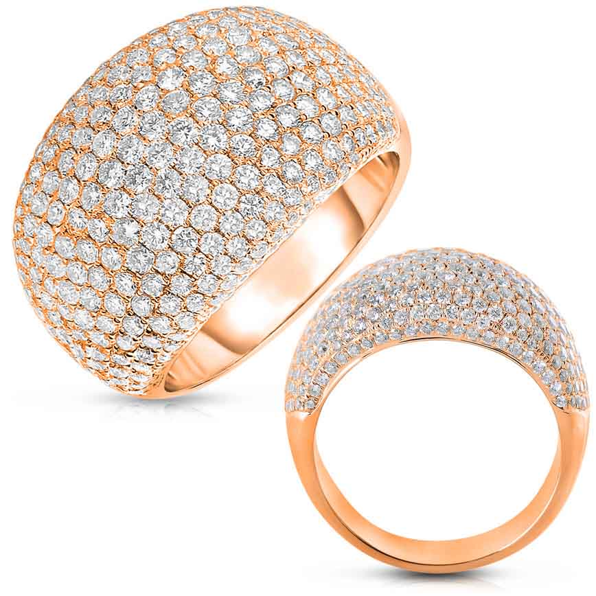 ELIE AZZI 2.78 ctw. ROSE GOLD PAVE RING D4332RG