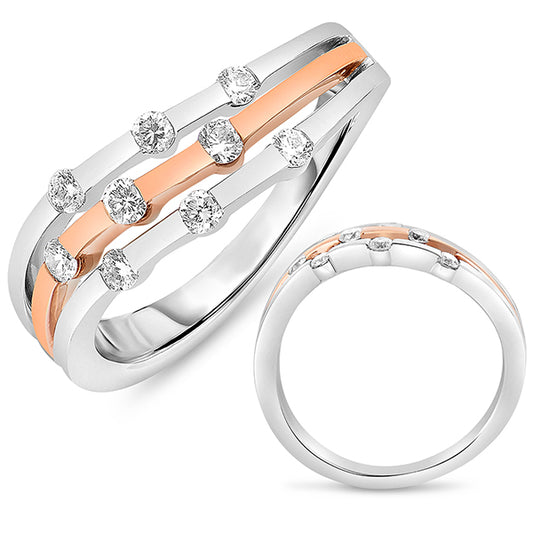 ELIE AZZI 0.31 ctw. WHITE & ROSE GOLD RING D4342RW