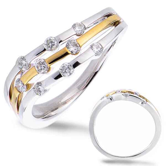 ELIE AZZI 0.31 ctw. WHITE & YELLOW GOLD RING D4342YW