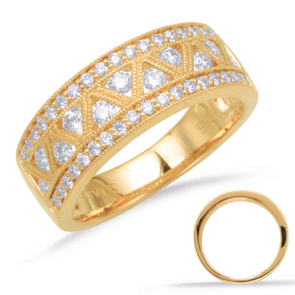 ELIE AZZI 0.60 ctw. YELLOW GOLD DIAMOND BAND D4346YG