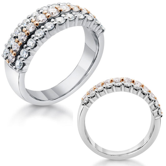 ELIE AZZI 1.02 ctw. ROSE & WHITE GOLD FASHION DIAMOND RING D4349RW