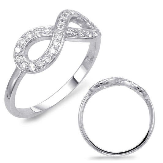 ELIE AZZI 0.26 ctw. WHITE GOLD INFINITY SIGN RING D4357WG
