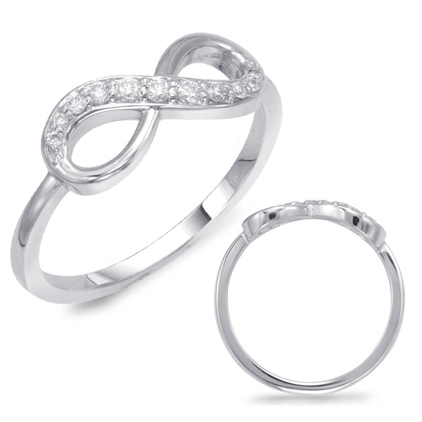 ELIE AZZI 0.13 ctw. WHITE GOLD INFINITY SIGN RING D4359WG