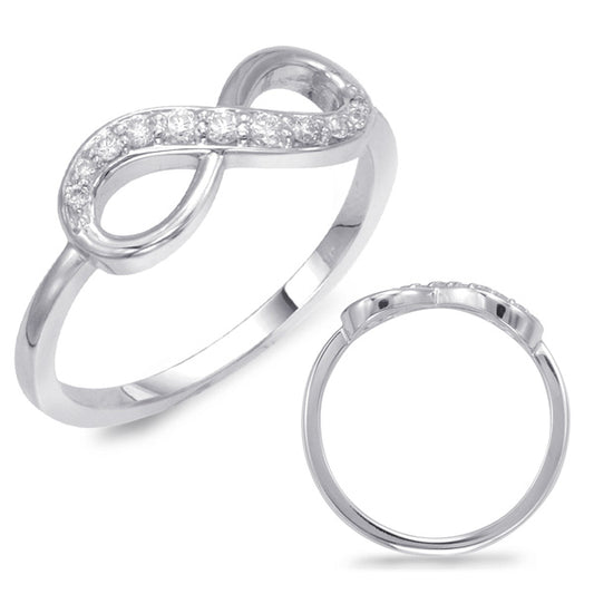 ELIE AZZI 0.13 ctw. WHITE GOLD INFINITY SIGN RING D4359WG