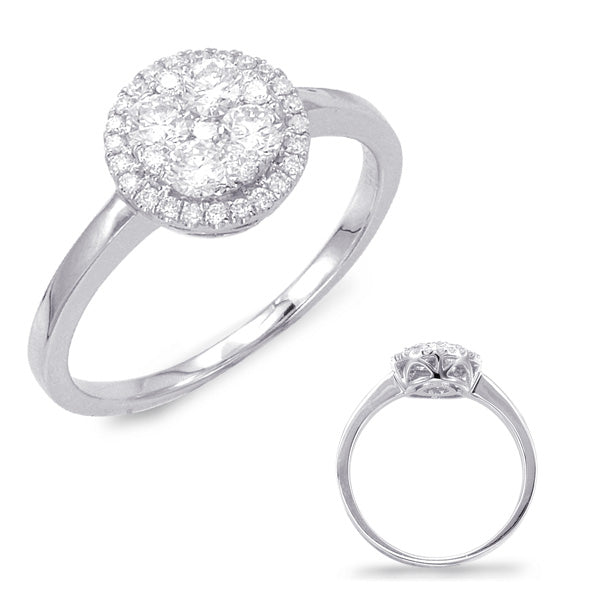 ELIE AZZI 0.58 ctw. WHITE GOLD DIAMOND FASHION RING D4360WG
